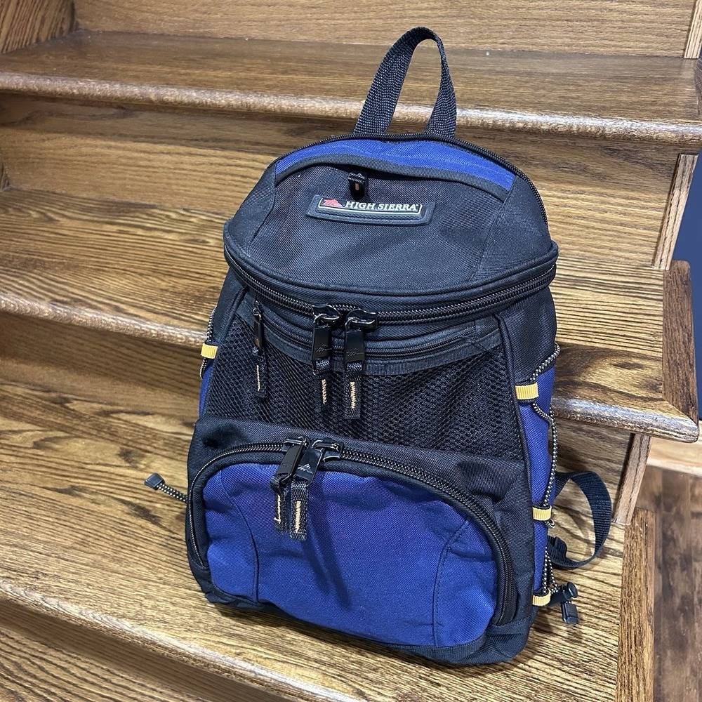 High Sierra Blue & Black Multi-Compartment Backpack Daypack Hiking Travel School